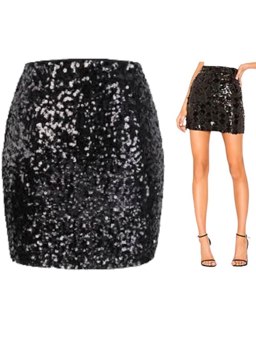 Kenar black sequin skirt 6